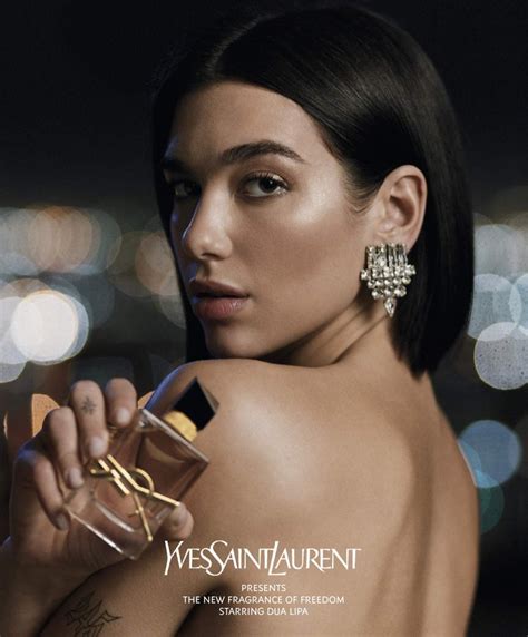 perfume yves saint laurent mujer dua lipa|yves saint laurent commercial model.